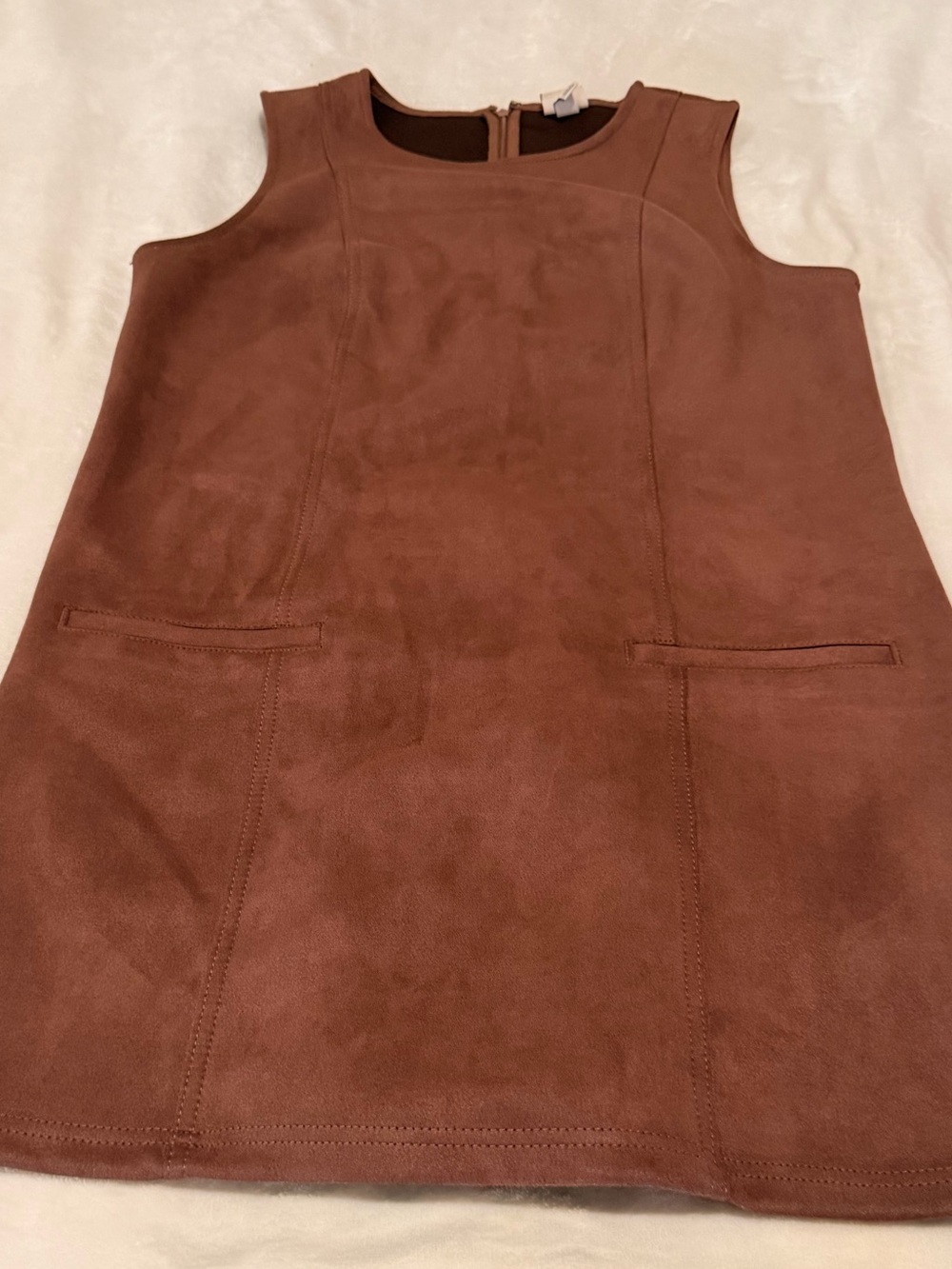 a new day Brown Faux Suede Sleeveless Mini Dress